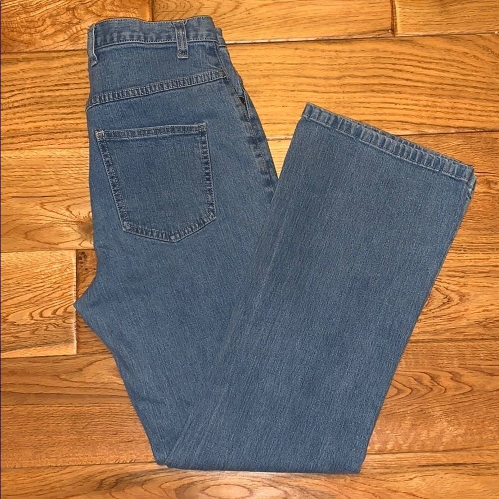 Christopher & banks Light wash high waist straight boot cut stretch jeans size 2